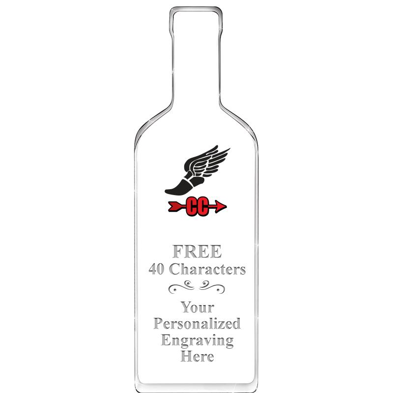 10" WINE BOTTLE ACRYLIC