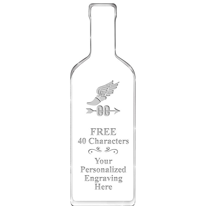 10" WINE BOTTLE ACRYLIC