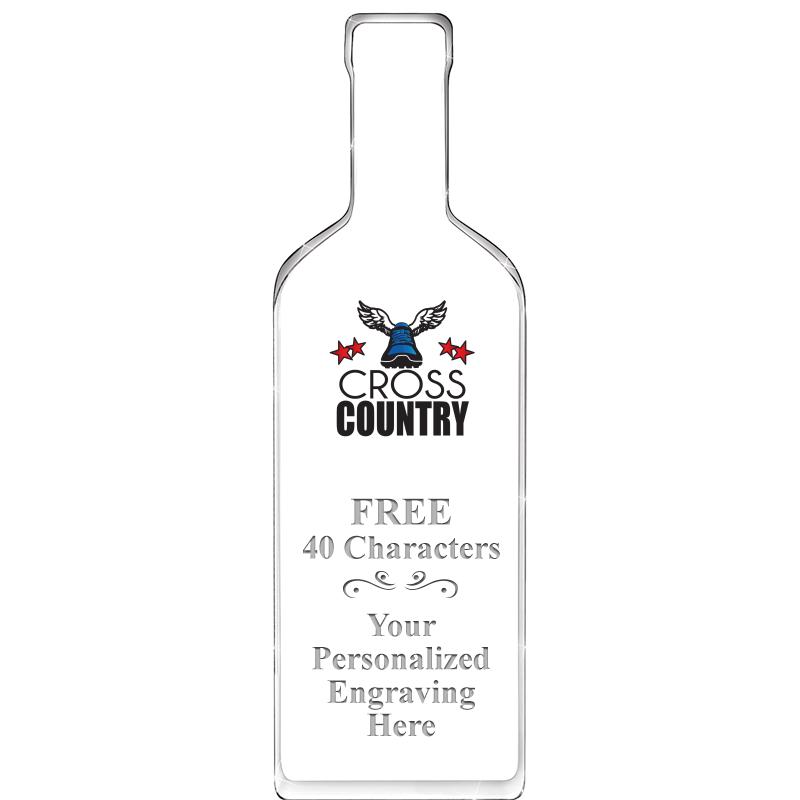 10" WINE BOTTLE ACRYLIC