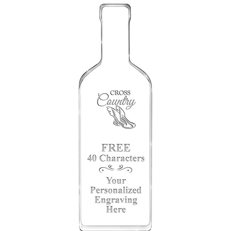 10" WINE BOTTLE ACRYLIC