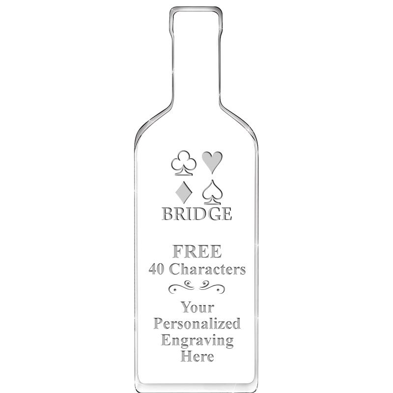 10" WINE BOTTLE ACRYLIC