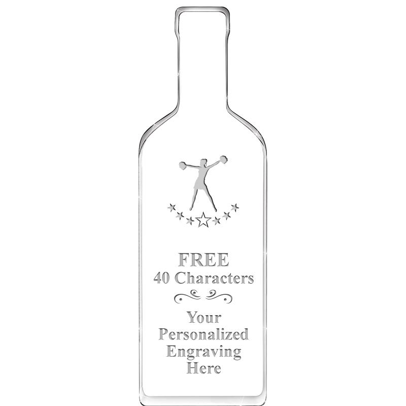 10" WINE BOTTLE ACRYLIC