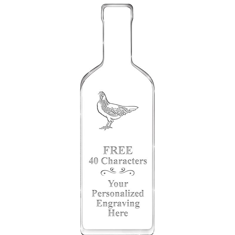 10" WINE BOTTLE ACRYLIC