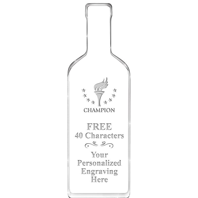 10" WINE BOTTLE ACRYLIC