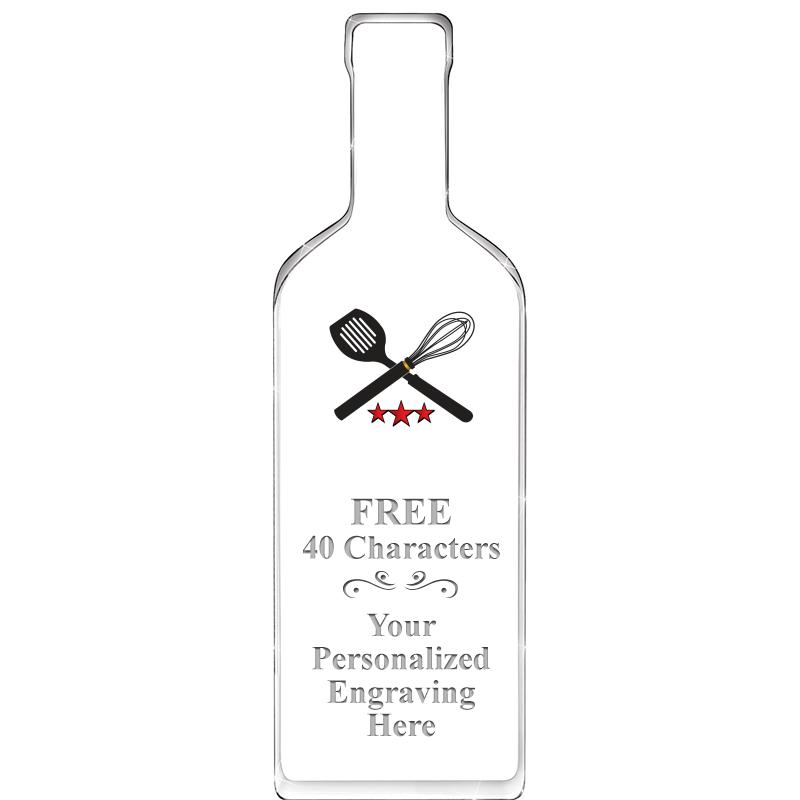 10" WINE BOTTLE ACRYLIC