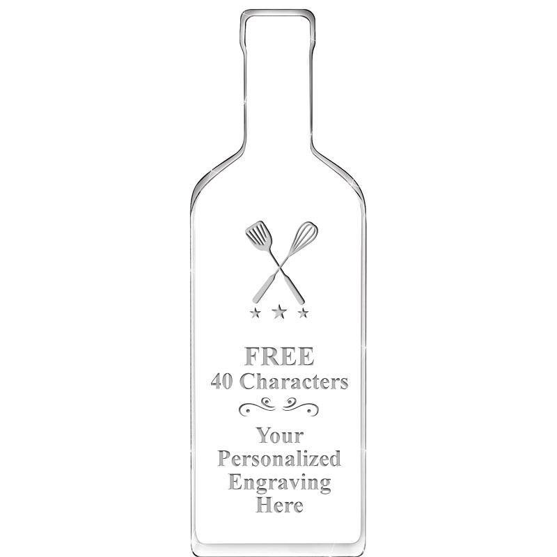 10" WINE BOTTLE ACRYLIC