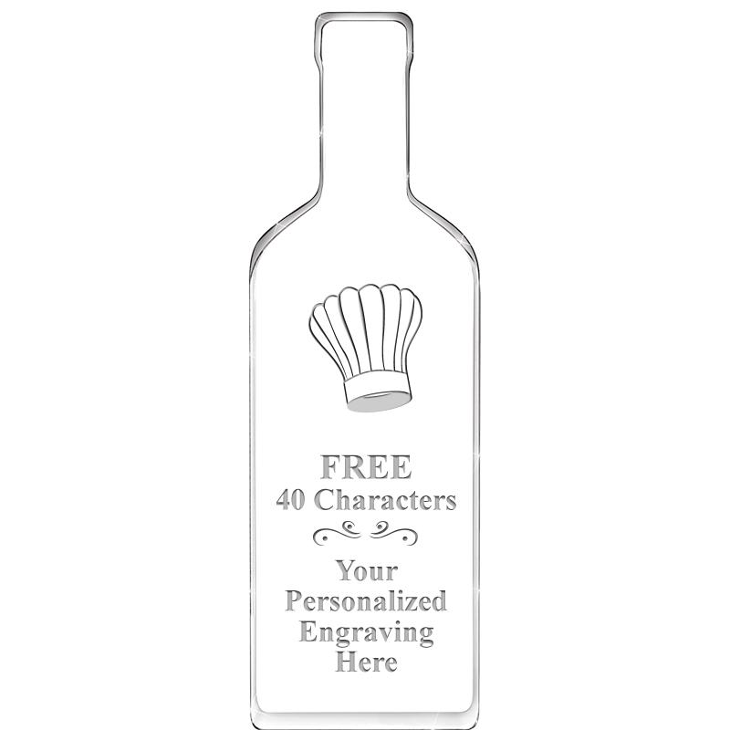 10" WINE BOTTLE ACRYLIC