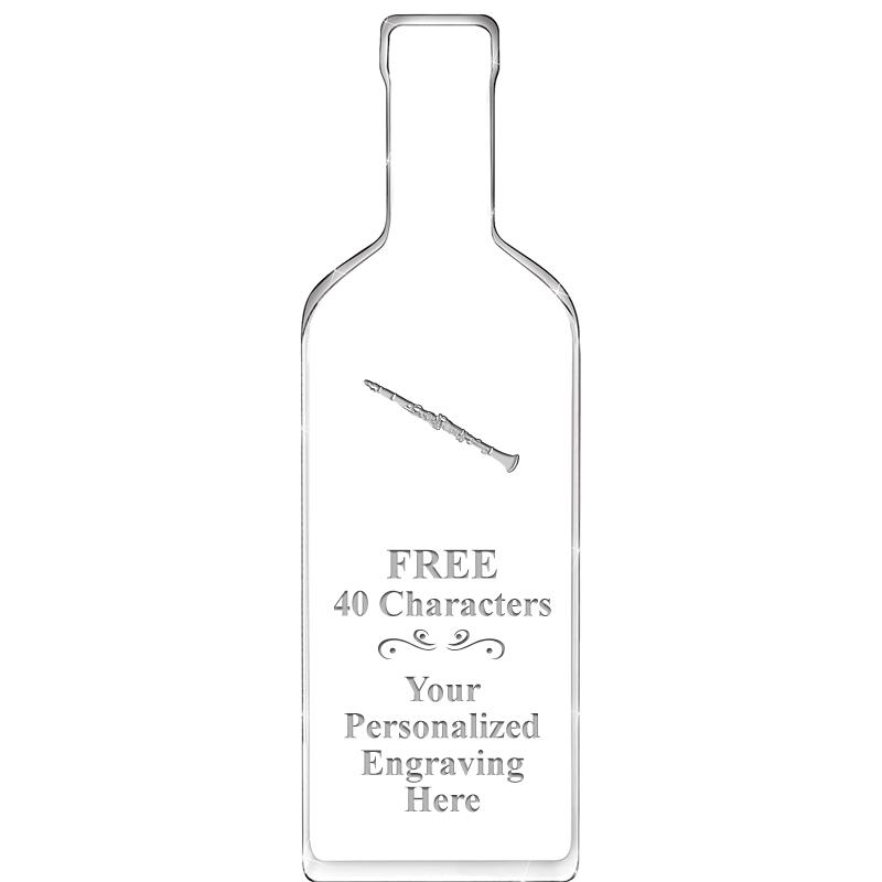 10" WINE BOTTLE ACRYLIC