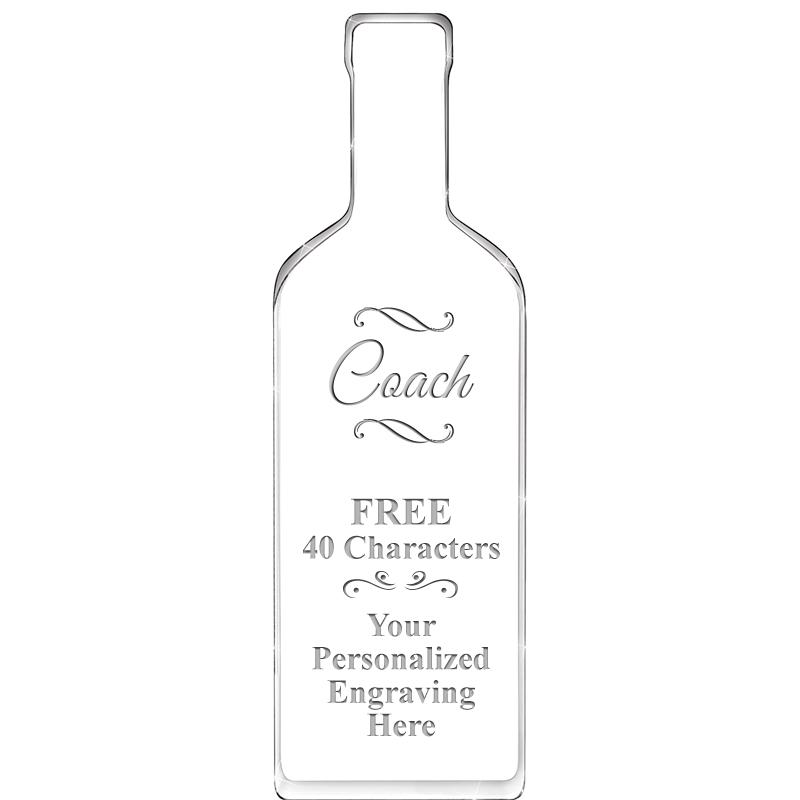 10" WINE BOTTLE ACRYLIC