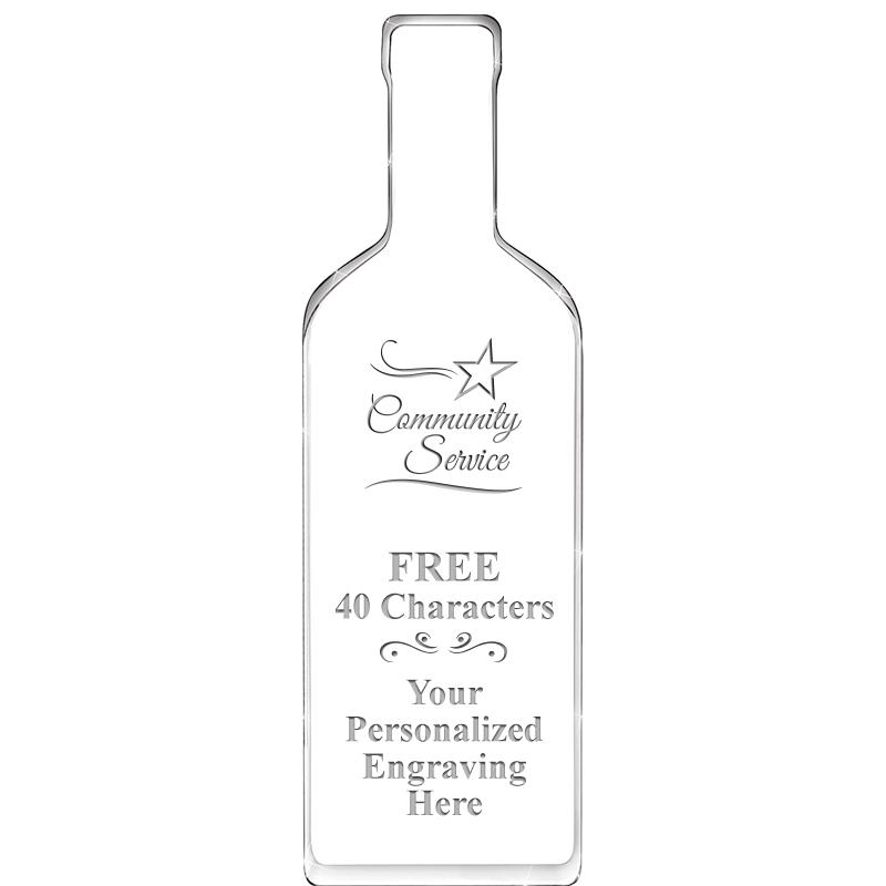 10" WINE BOTTLE ACRYLIC