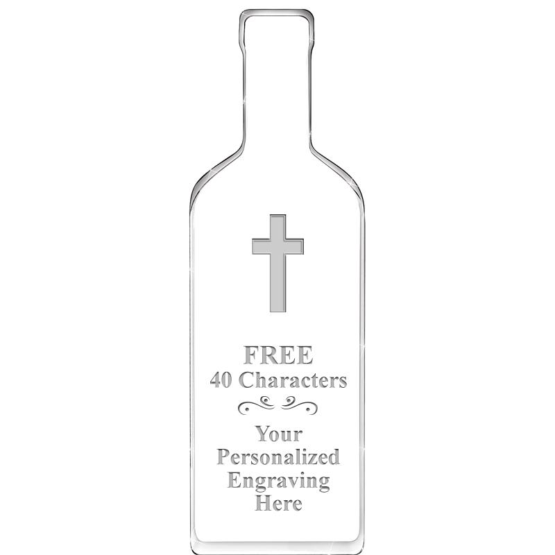 10" WINE BOTTLE ACRYLIC