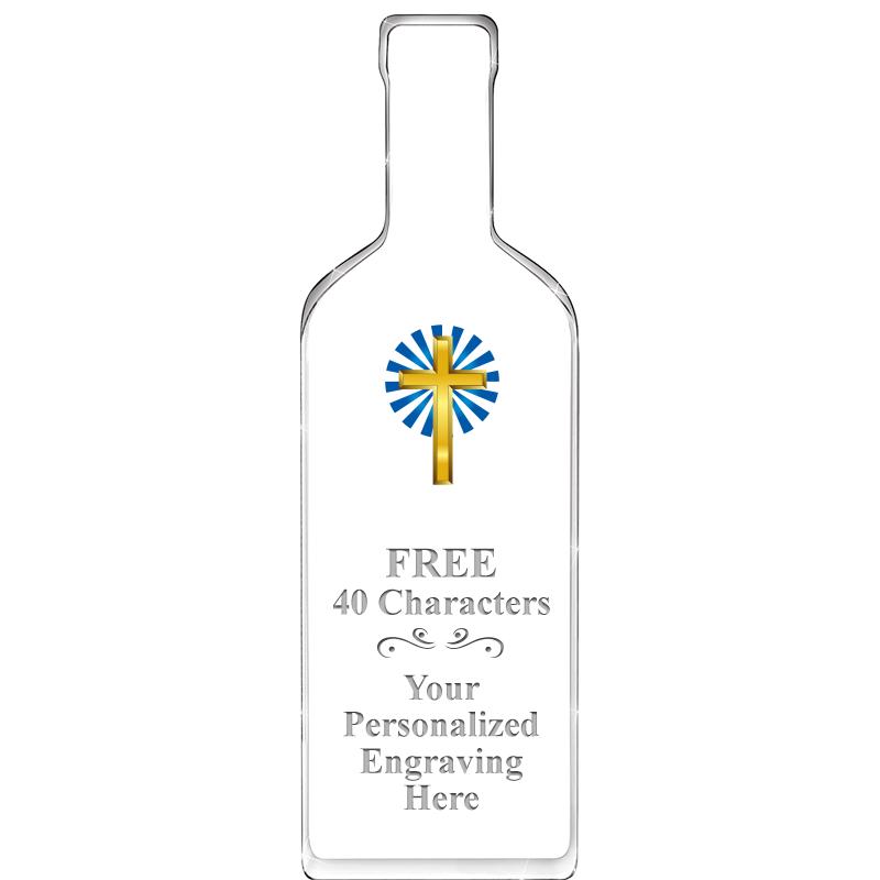 10" WINE BOTTLE ACRYLIC