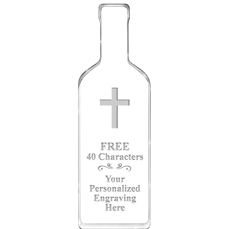 10" WINE BOTTLE ACRYLIC