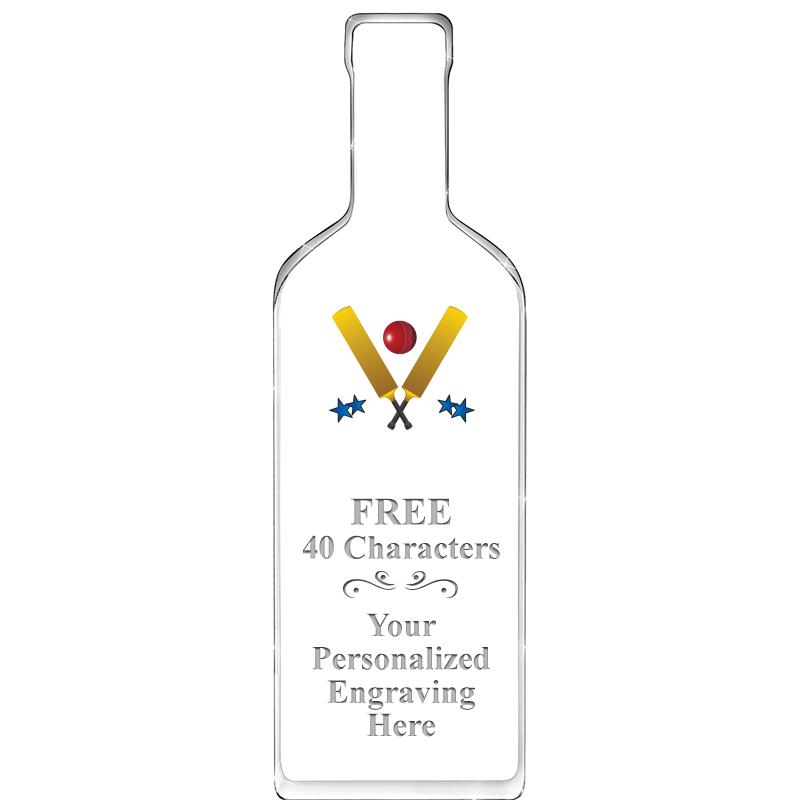 10" WINE BOTTLE ACRYLIC