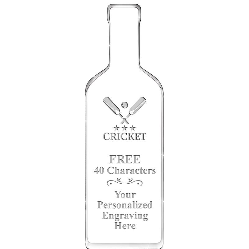 10" WINE BOTTLE ACRYLIC