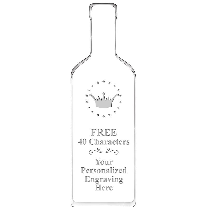 10" WINE BOTTLE ACRYLIC