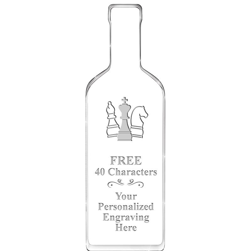 10" WINE BOTTLE ACRYLIC