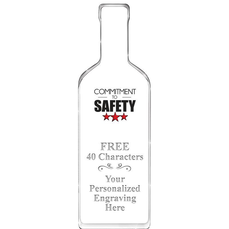 10" WINE BOTTLE ACRYLIC