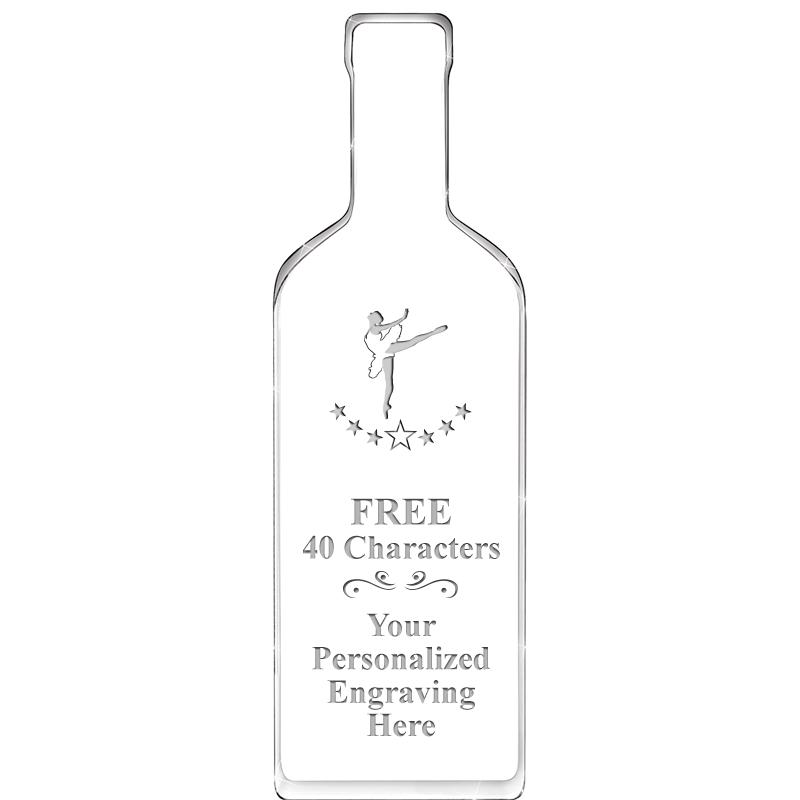 10" WINE BOTTLE ACRYLIC