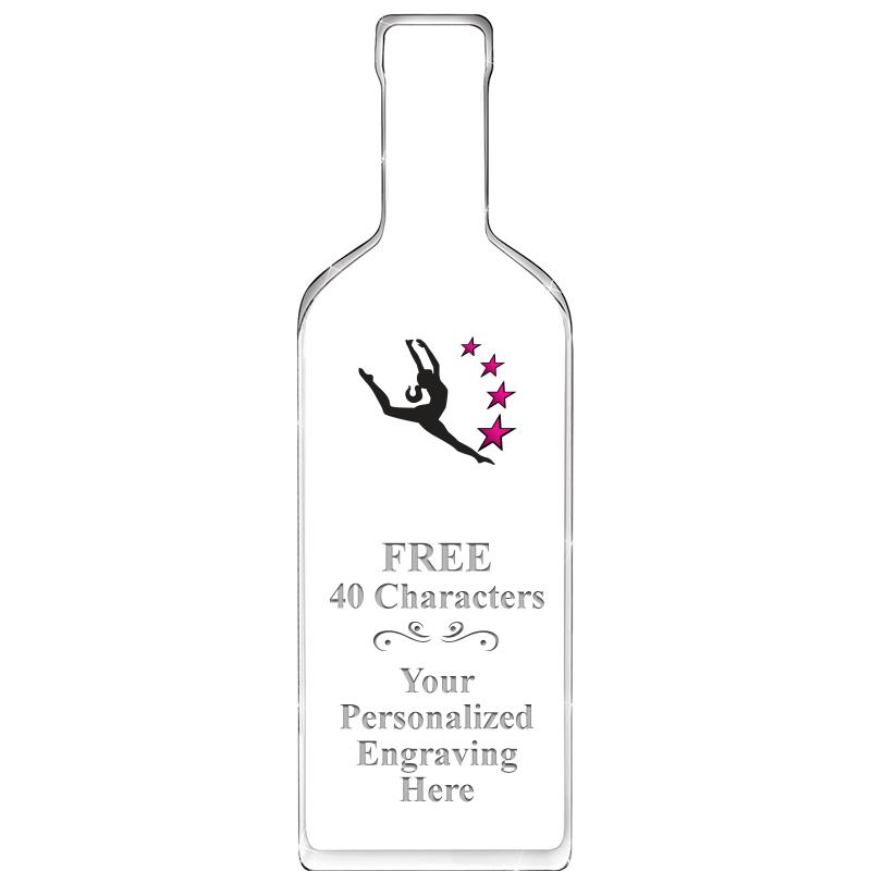 10" WINE BOTTLE ACRYLIC