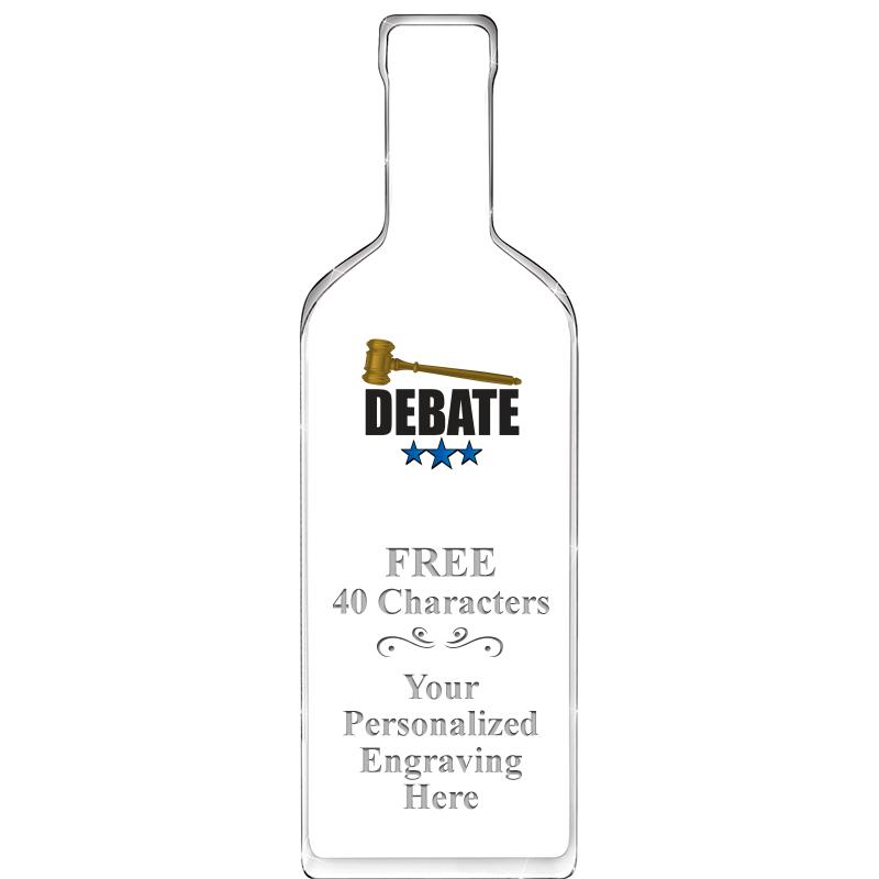 10" WINE BOTTLE ACRYLIC