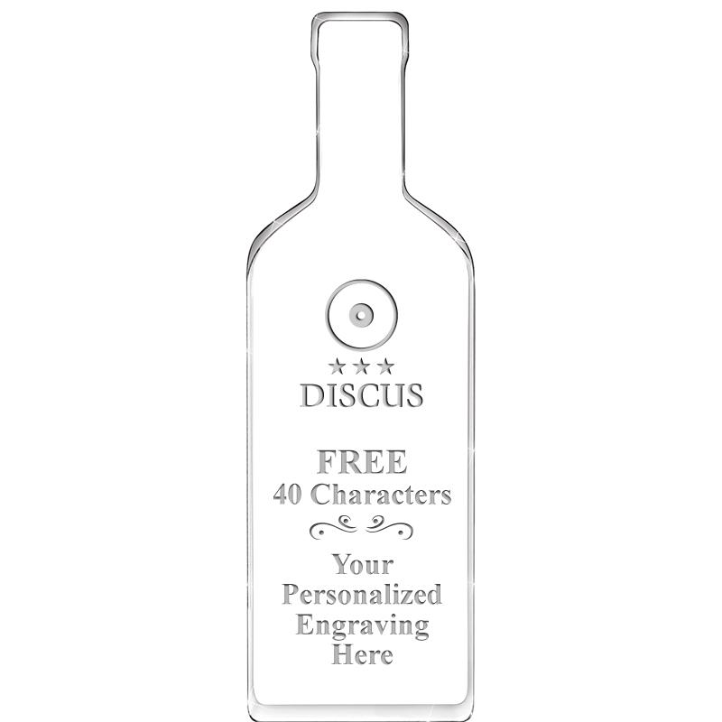 10" WINE BOTTLE ACRYLIC