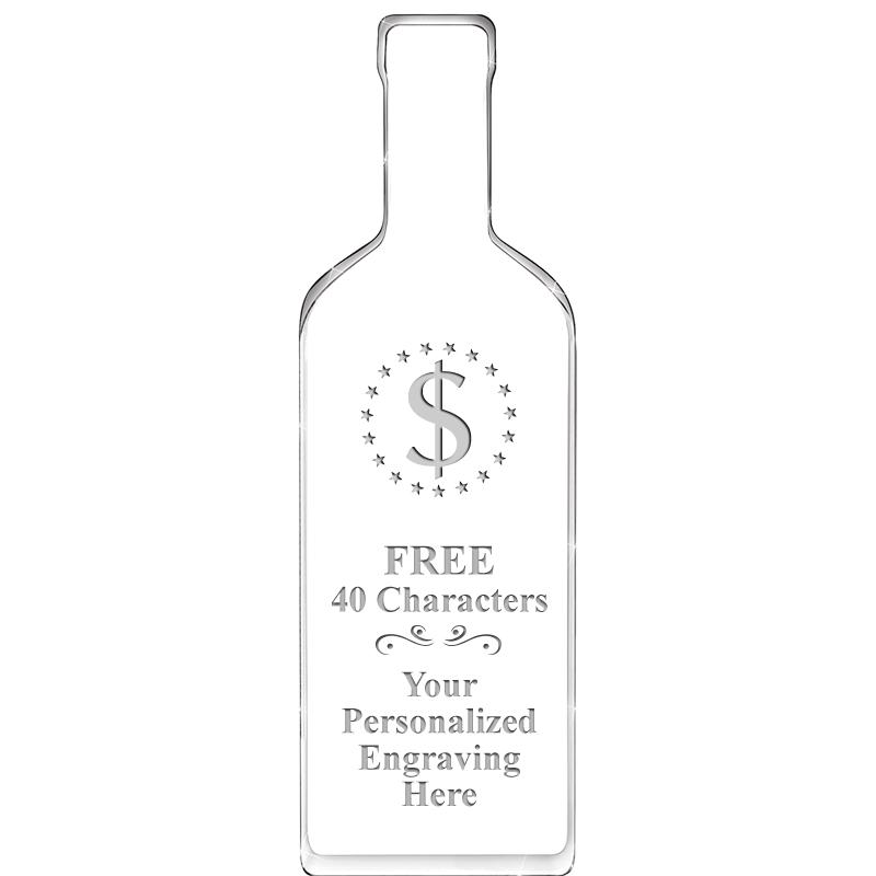 10" WINE BOTTLE ACRYLIC