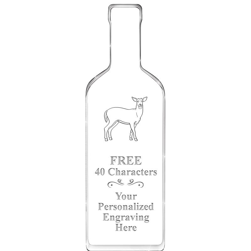 10" WINE BOTTLE ACRYLIC