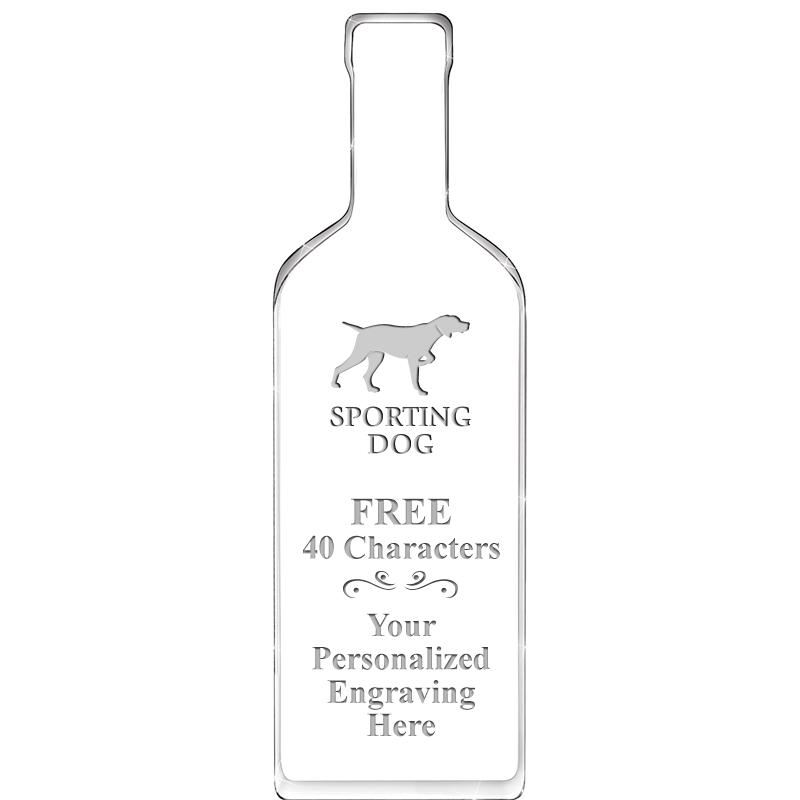 10" WINE BOTTLE ACRYLIC