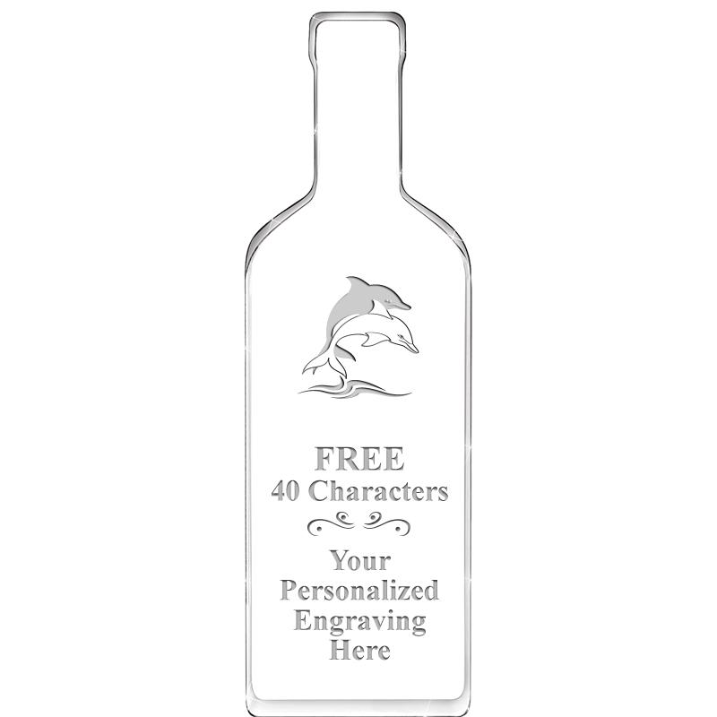 10" WINE BOTTLE ACRYLIC