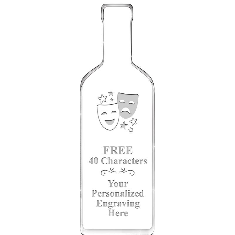 10" WINE BOTTLE ACRYLIC