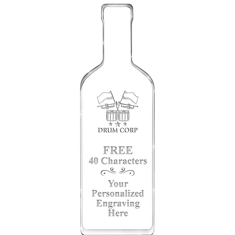 10" WINE BOTTLE ACRYLIC