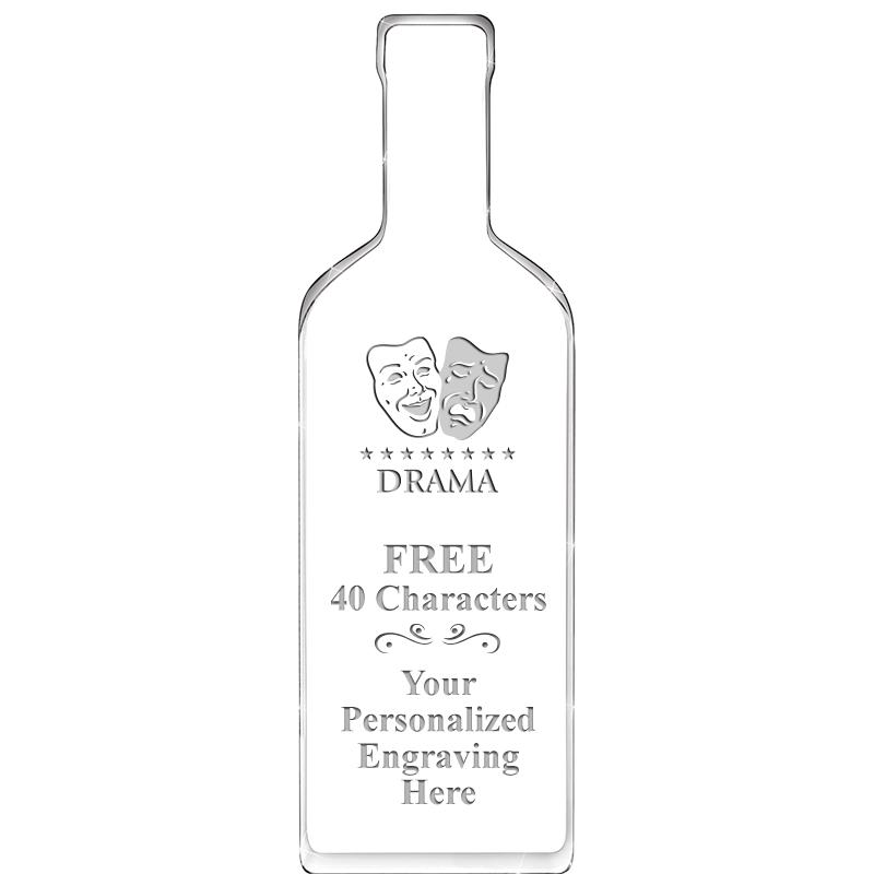 10" WINE BOTTLE ACRYLIC