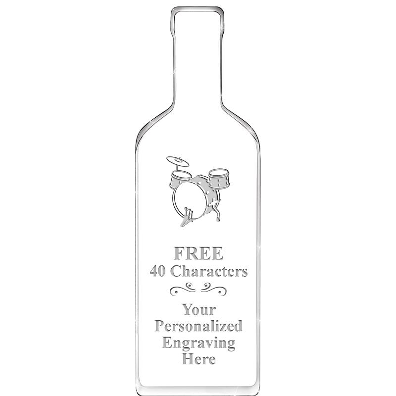 10" WINE BOTTLE ACRYLIC