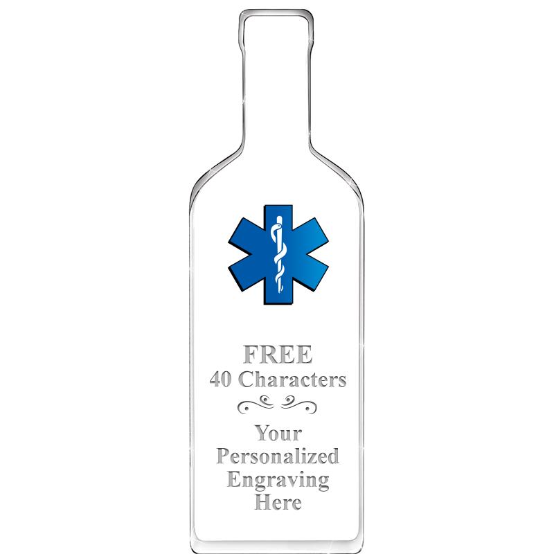 10" WINE BOTTLE ACRYLIC