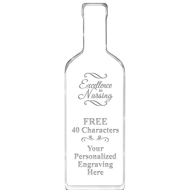 10" WINE BOTTLE ACRYLIC