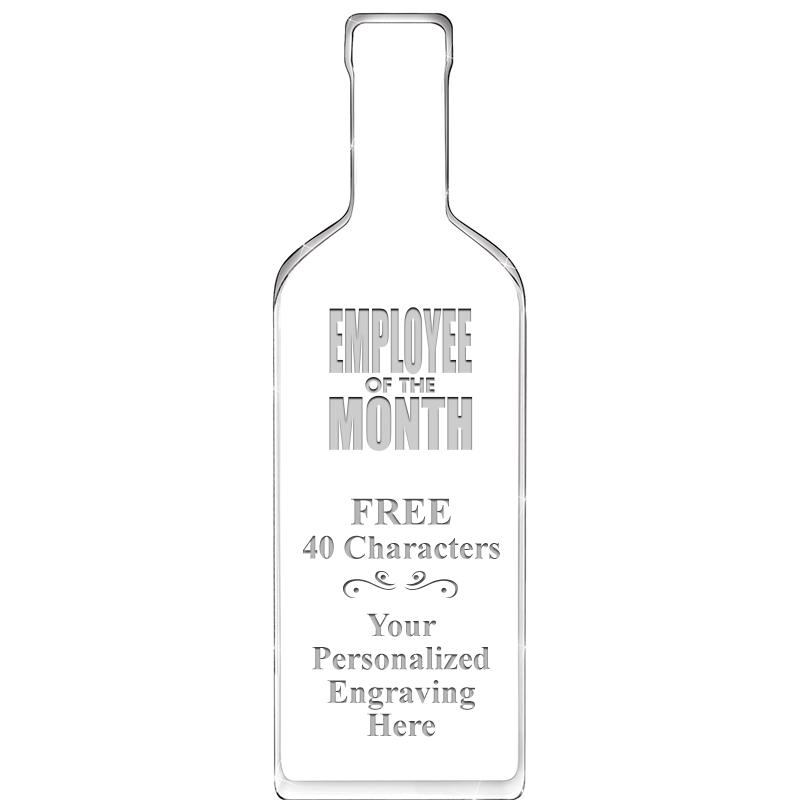 10" WINE BOTTLE ACRYLIC