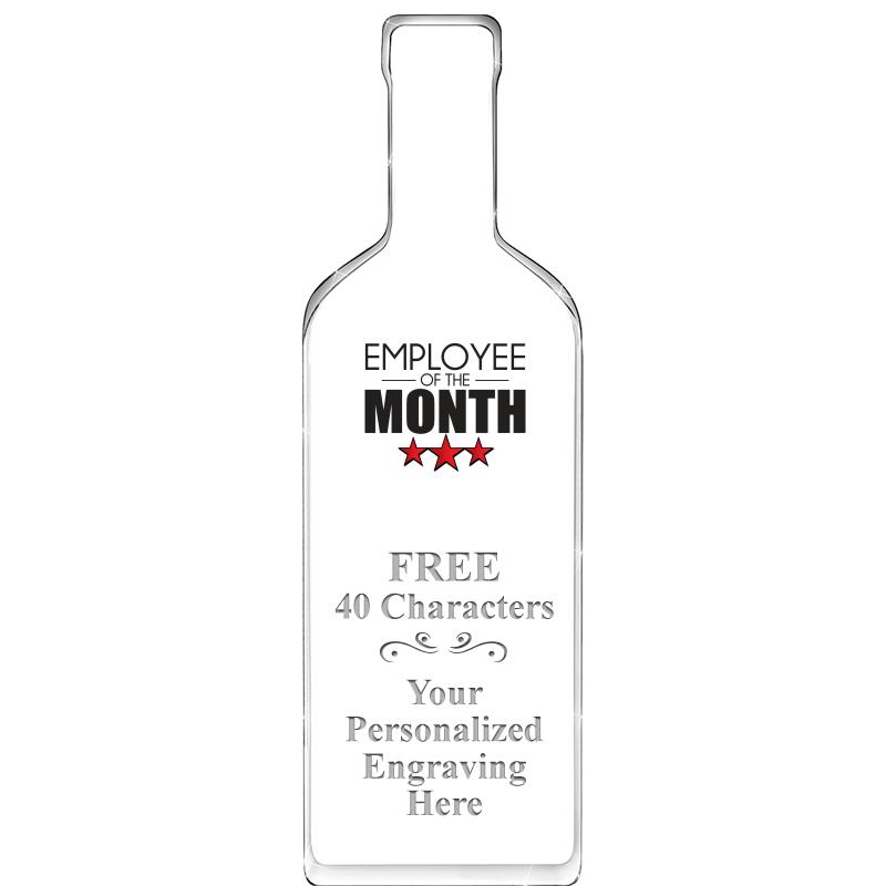 10" WINE BOTTLE ACRYLIC