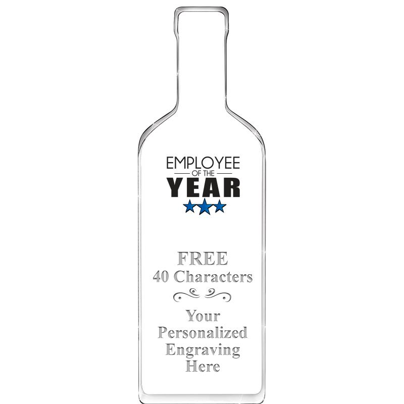 10" WINE BOTTLE ACRYLIC