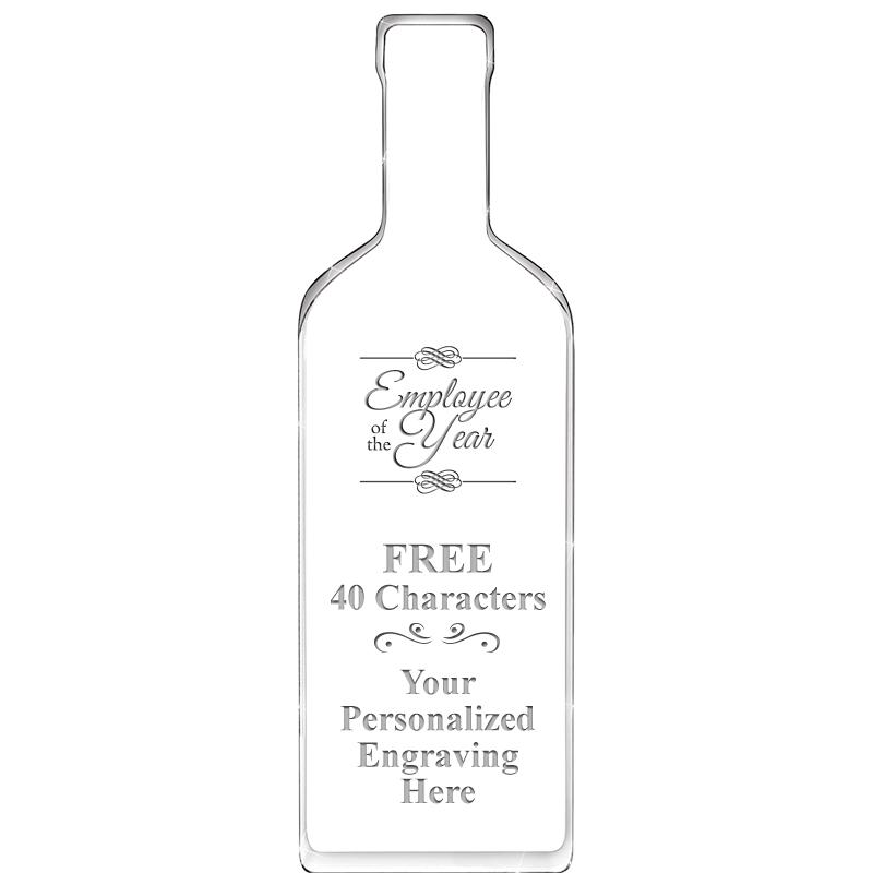 10" WINE BOTTLE ACRYLIC