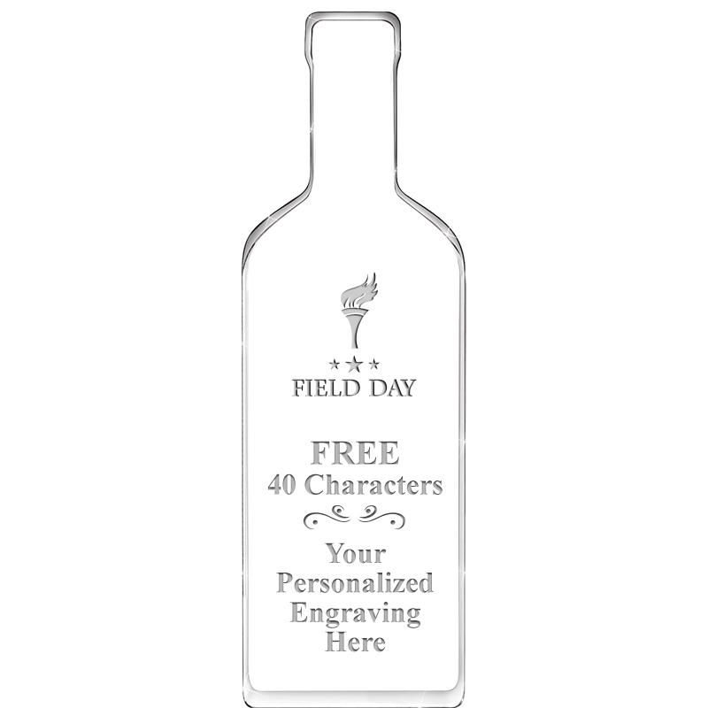 10" WINE BOTTLE ACRYLIC