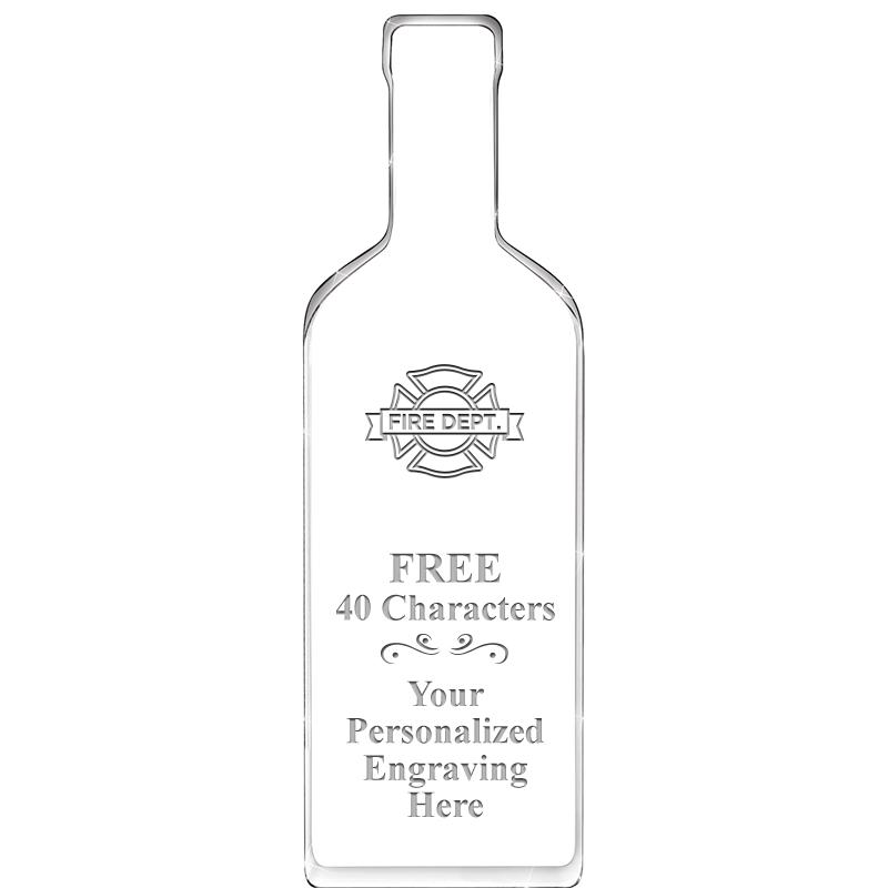 10" WINE BOTTLE ACRYLIC