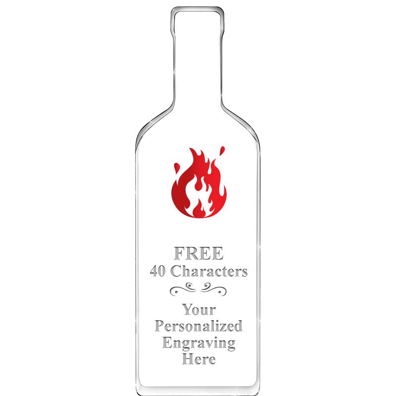 10" WINE BOTTLE ACRYLIC