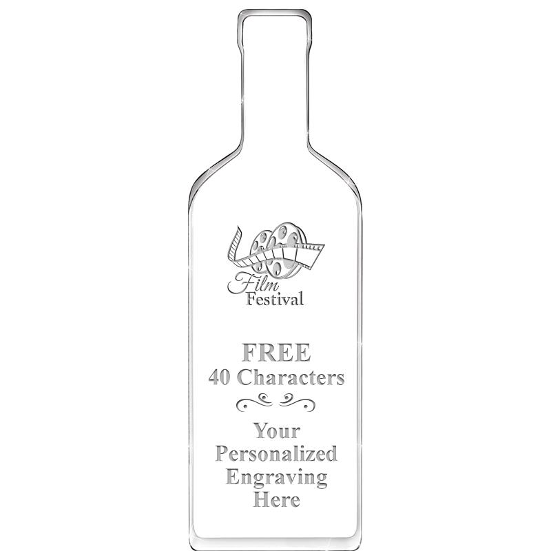 10" WINE BOTTLE ACRYLIC