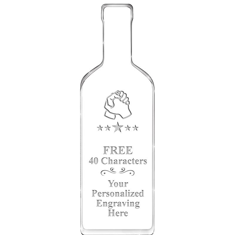 10" WINE BOTTLE ACRYLIC