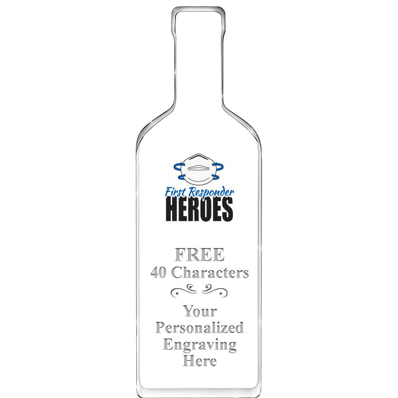 10" WINE BOTTLE ACRYLIC