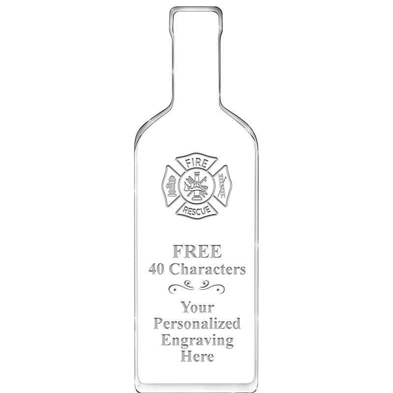 10" WINE BOTTLE ACRYLIC