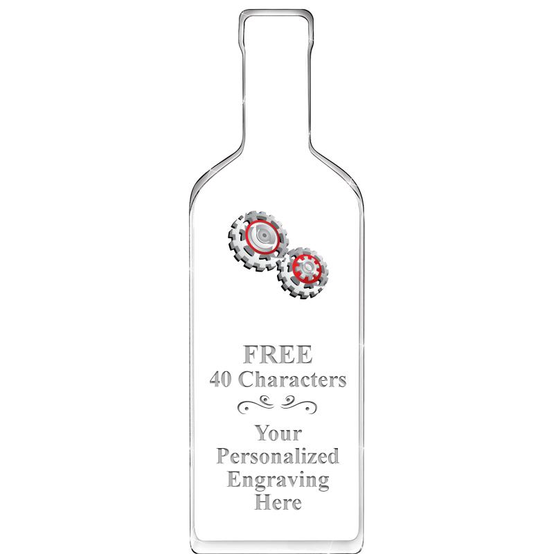 10" WINE BOTTLE ACRYLIC