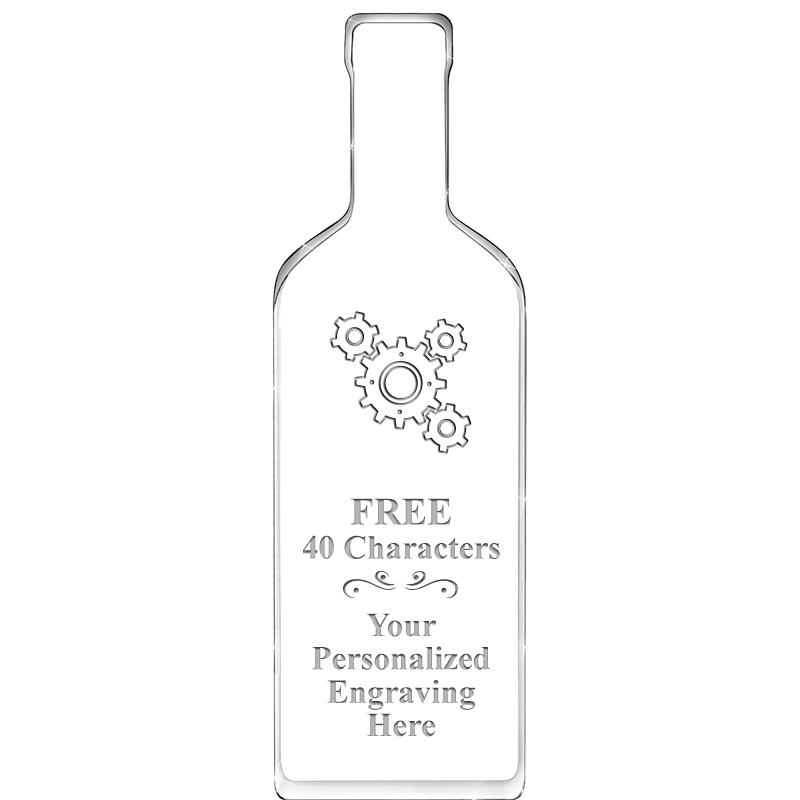 10" WINE BOTTLE ACRYLIC