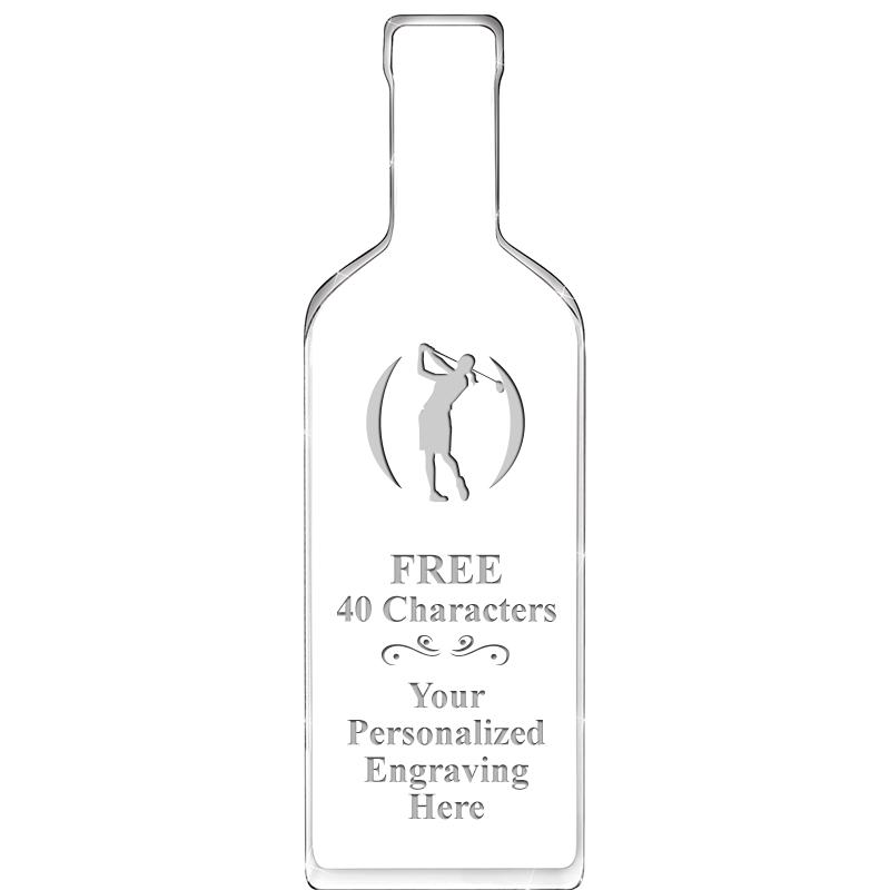 10" WINE BOTTLE ACRYLIC